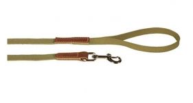 Поводок (Каскад) брезентовый комбинированный с кожей ширина 20 мм длина 3м
