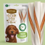 Деревенские лакомства 0,09кг Чистим зубы твистер с говядиной для собак