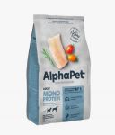 AlphaPet Superpremium Monoprotein (АльфаПет) 12кг из белой рыбы сухой для взрослых собак средних и крупных пород (659740) NEW