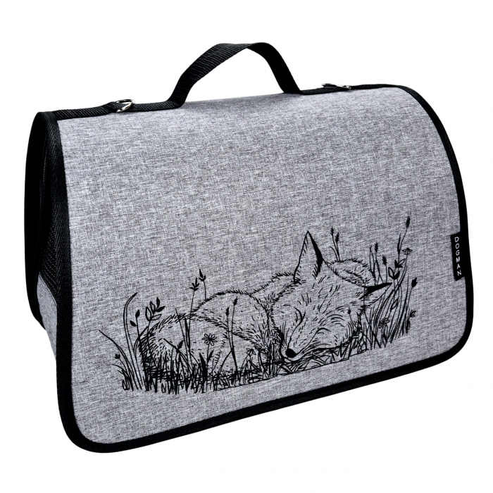 Сумка-переноска Догман Лира №4 лиса 'Dogman' дымчатая (48х29х29см)