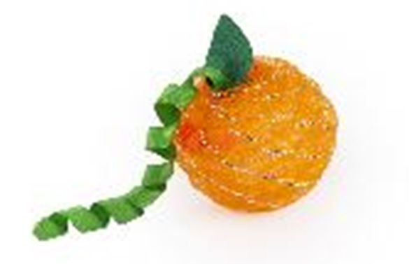 Игрушка (Wogy) погремушка Апельсин 6см с пружинкой для кошек