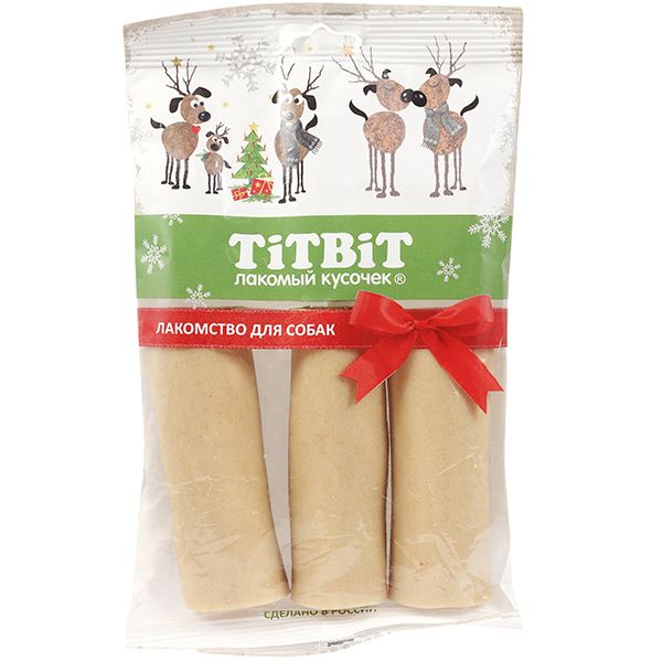 TiTBiT 0,12кг сахарная косточка с говядиной для собак (Новогодняя коллекция)