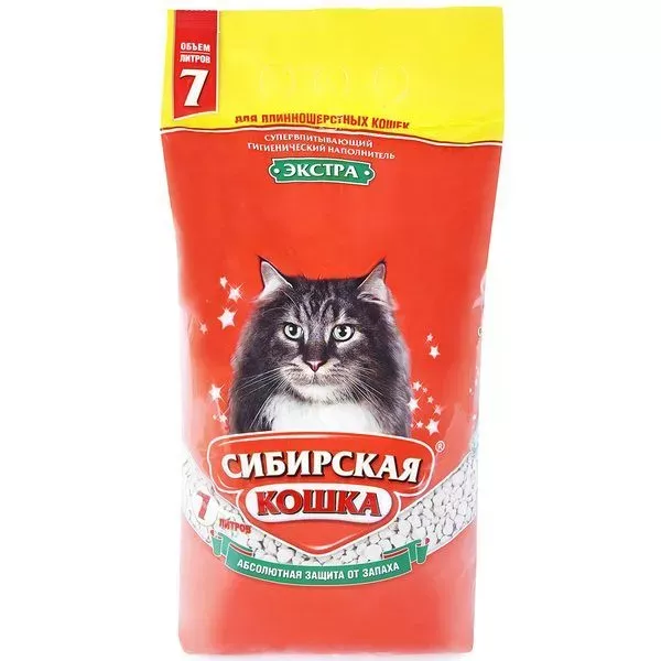 Наполнитель (Сибирская кошка) 7л Экстра впитывающий для длинношерстных кошек