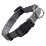 Ошейник (Triol) со светоотражающей строчкой Стандарт L нейлон 25мм*45-68см серый