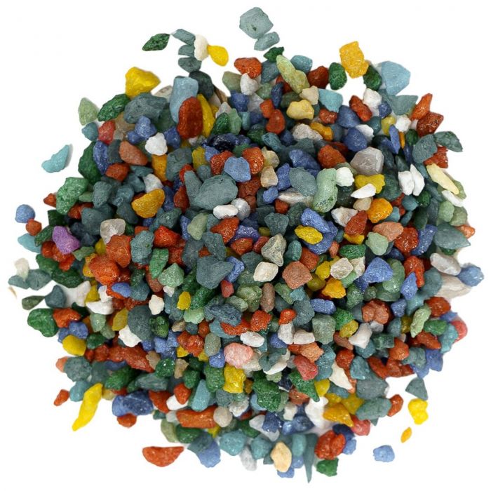 Грунт ZooOne природный (крашеный) 'Смесь/Калейдоскоп' (2-5 мм), 1 кг для аквариума