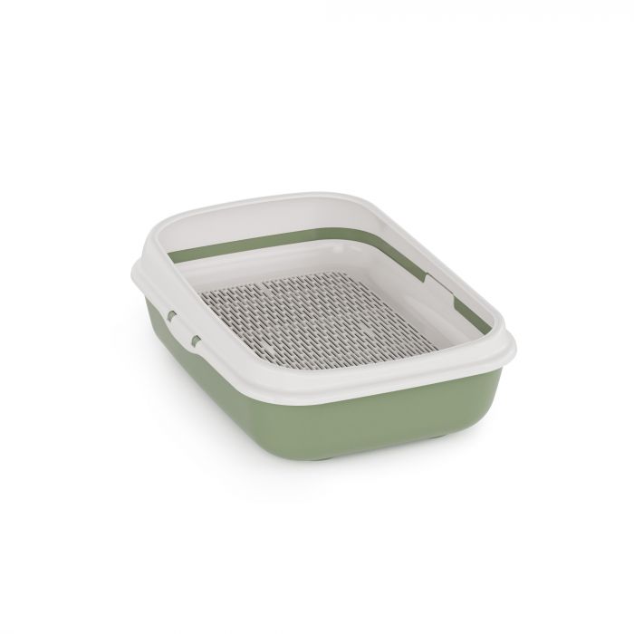 Туалет (Alta) Юта малый с бортиком и сеткой на высоких ножках, оливковый (42*31*14,5см)