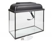 Аквариум (Голдфиш) 15л прямой крышка + диод. лампа ПР15F Е14 чер