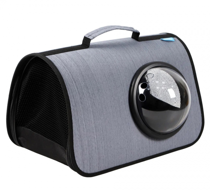 Сумка-переноска (Rich Breed) MYJET иллюминатор/сетка размер L 46*27*28 фиолетовый