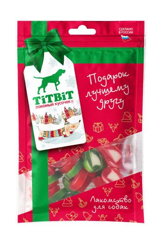TiTBiT 0,08кг жевательные дольки лакомство для собак (Новогодняя коллекция)