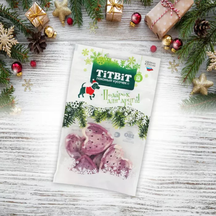 TiTBiT 0,07кг мягкие снеки с кроликом и черникой (Новогодняя коллекция)