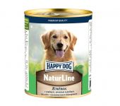 Happy Dog Natur Line 0,97кг телятина, сердце, печень, рубец консервы для собак (741008)
