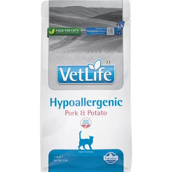 Farmina (Фармина) Vet Life Cat Hypoallergenic 1,5кг свинина с картофелем для кошек
