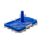 Туалет (V.I.Pet) P159-05 (48*35*6) со столбиком для собак, синий