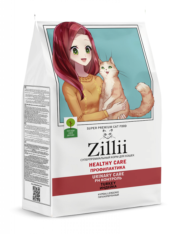 ZILLII (Зилли) Cat Urinary Care  2кг индейка сухой для домашних кошек (358736) NEW