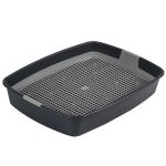 Туалет Сибирская кошка Мяус с сеткой высокие ножки (40*30*7) графит