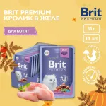 Brit Premium 0,085кг кролик в желе пауч для котят (5050123)