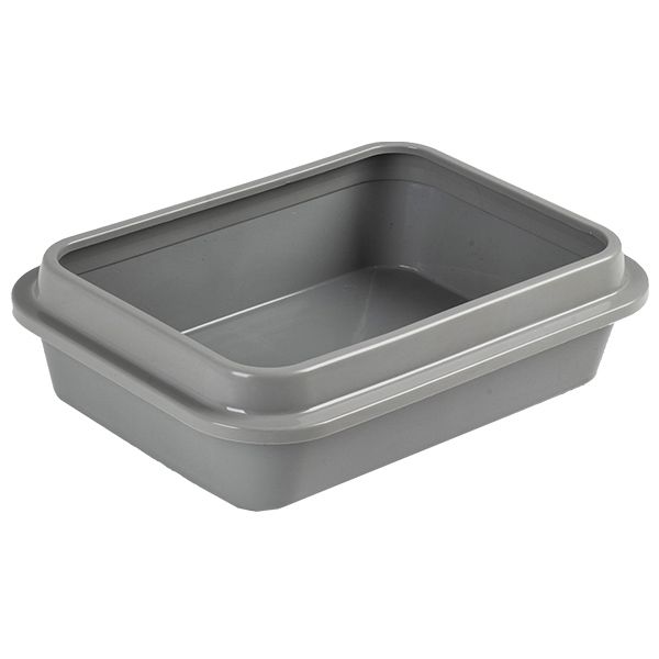 Туалет Сибирская кошка Мяус с сеткой высокие ножки и бортиком (40*30*9) пепльный