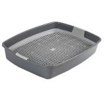 Туалет Сибирская кошка Мяус с сеткой высокие ножки (40*30*7) телегрей