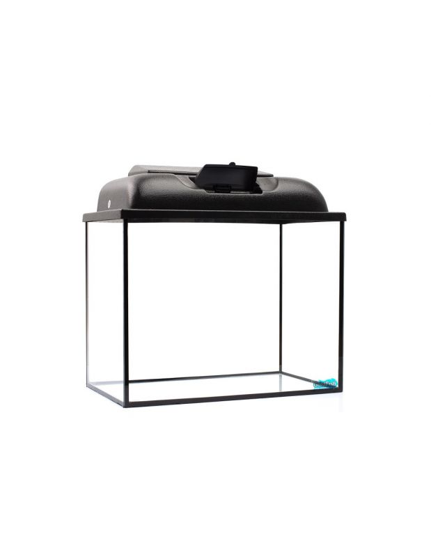 Аквариум (Голдфиш) 30л (40*23*34,9) прямоугольный с черной крышкой и диодной лампой ПР30F Е14 чер