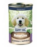 Happy Dog Natur Line 0,410кг телятина и индейка консервы для щенков (741022)