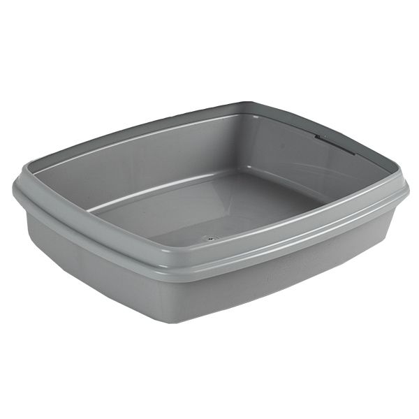 Туалет Сибирская кошка Мяус с сеткой высокие ножки (40*30*7) пепельный