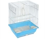 Клетка №1 прямоугольная, укомплектованная, 35*28*46см белая для птиц