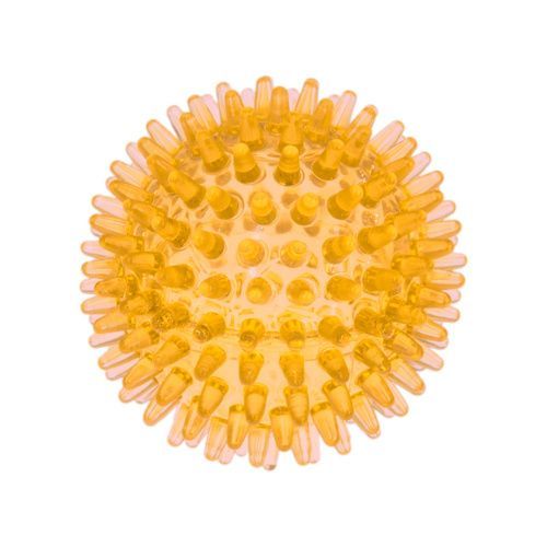 Игрушка ZooOne мяч массажный Crystal 5,5см прозрачный жёлтый