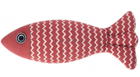 Игрушка (Rich Breed) рыбка полосатик с кош. мятой для кошек 21х8см бордовый