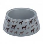 Миска (Zoo Plast) "Dogs" 0,7л, серая (19*19*10см)