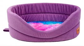 Лежанка (Зооэкспресс) Космос мебельная ткань №3 сиреневая, 49*33*17 см