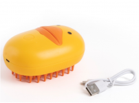 Щетка (Wogy) Уточка 10.5х7х5.5см с паром, (USB)-(Micro USB), в индиидуальной цветной упаковке, для вычесывания животных