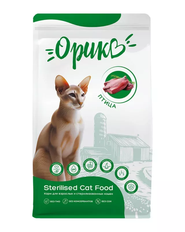 Орико 10кг птица корм для стерилизованных кошек (407835)