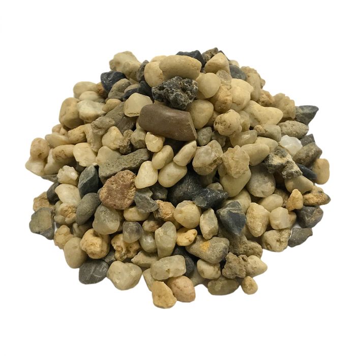 Грунт ZooOne природный 'Галька речная' 5-10 мм, 1 кг для аквариума