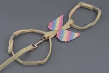 Комплект Wogy шлейка Крылья с поводком 120х1см, микс для кошек