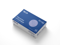 Перчатки VitaVet  нитриловые неопудренные 3г., размер XS голубые 50пар (100 шт)