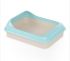 Туалет (Zoo Plast) Мур-мяу с бортом, голубой (45,5*35,5*16см)