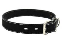 Ошейник (Каскад) кожаный с синтепоном шир. 15 мм, обхват шеи от 21 до 27 см