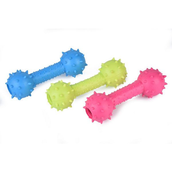 Игрушка (Wogy) Гантель с шипами и колокольчиками, 13.5х4.5см микс