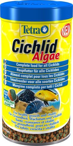 Tetra Cichlid Algae 0.500л мульти шарики,корм для травоядных цихлид, 0,165кг (197466)