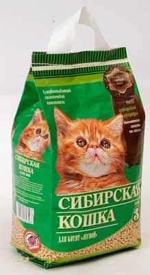 Наполнитель (Сибирская кошка)  3л Лесной древесный для котят