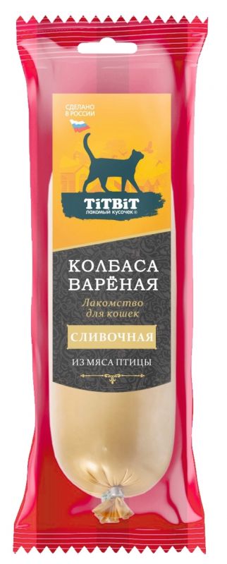 TitBit 0,1кг колбаса вареная Сливочная лакомство для кошек