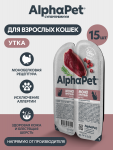 AlphaPet Superpremium Monoprotein (АльфаПет) 0,08кг утка мясные кусочки в соусе для кошек (657944)