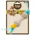 Игрушка (Triol) NATURAL Гантель с перьями из гофрокартона для кошек, 100/200мм
