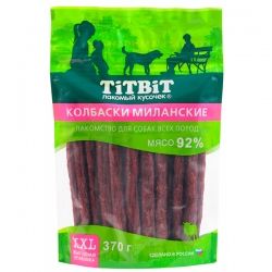 TiTBiT 0,37кг колбаски Миланские для собак всех пород - XXL
