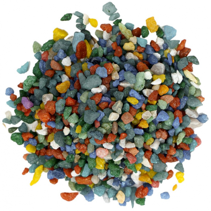 Грунт ZooOne природный (крашеный) 'Сирень' (2-5 мм), 1 кг для аквариума