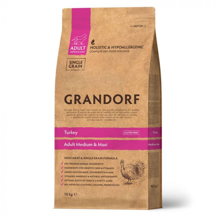 GRANDORF 1кг Turkey&Rice All breeds (индейка с рисом для всех пород) *с