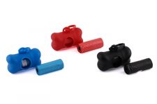 Контейнер (Wogy) для выгула собак 2-мя сменными рулонами гигиенических пакетов, микс 7.5х4см