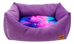 Лежанка (Зооэкспресс) Космос пухлик мебельная ткань №1 сиреневая, 43*32*21 см