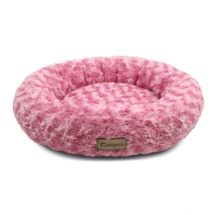 Лежанка Гамма Орхидея круглая M, розовая, 500*500*160мм