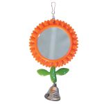 Игрушка (Triol) зеркало-подсолнух с колокольчиком для птиц 8*17,5 см